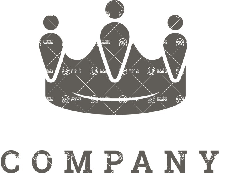 Business Logo Templates - vector graphics in a pack from GraphicMama - Vector Crown Business Logo Design